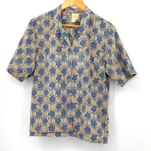 Kahala Hawaiian Islands Hawaiian Size L Button Down Shirt Surfboards, Hibiscus